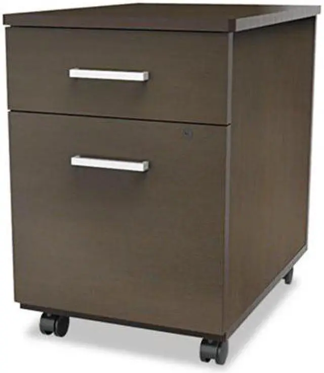 Alt view image 11 of 17 - Linea Italia - LITTR752MOC - Trento Line Mobile Pedestal File, Box/File Drawer, Mocha