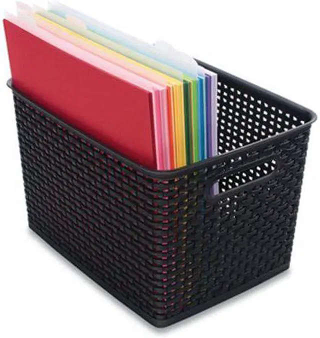 Alt view image 15 of 19 - Advantus SGS36006 Storage Studios Bin Weave Large Black