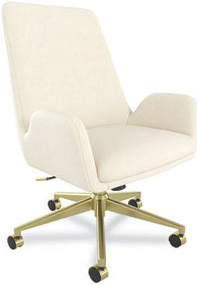 nerudesignworks CHAIR JACKET ベージュ Union & Scale MidMod Fabric Manager Chair, Cream, Gold Base, EA