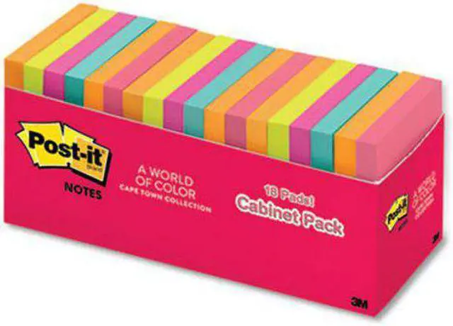 Alt view image 7 of 12 - Post-it Notes 3" x 3" Cape Town Collection 100 Sheets/Pad 1611322