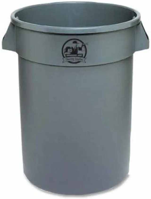 Alt view image 6 of 7 - Genuine Joe Trash Containers Heavy-duty 32 Gallon Gray 60463