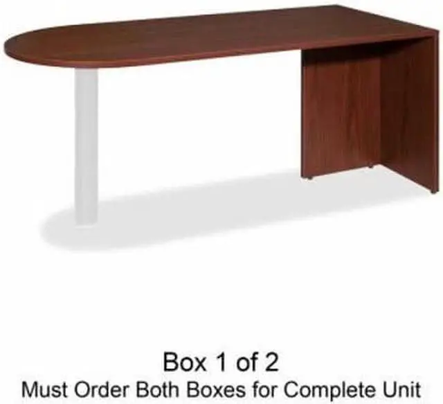 Alt view image 4 of 6 - Lorell Peninsula Box 1/2 66"x30"x29-1/2" Mahogany 69380