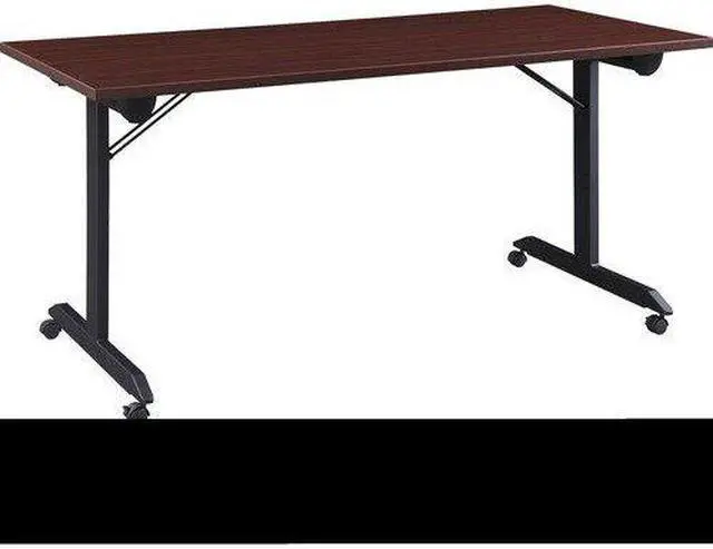 Main image of Lorell Training Table, Folding, Mobile, 63"x29-1/2"x29-1/2" ,MY/BK (LLR60740)