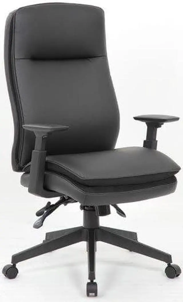 Main image of Lorell High-Back Chair, Soft Vinyl, 27"X29"X41"-47" , Black (LLR03206)