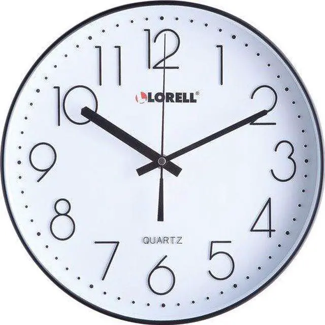 Alt view image 4 of 5 - Lorell 12" Quiet Wall Clock - Black