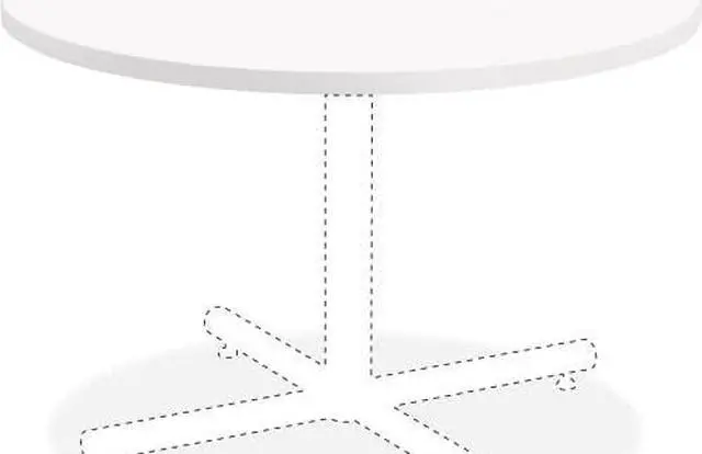 Alt view image 3 of 4 - Lorell Laminate Round Tabletop 42" White 99857