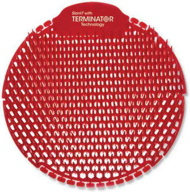 Main image of Fresh Products Slant7 w/ Terminator Urinal Scrn, Evergreen, Rd, 5/BX (FRSS7TBX)