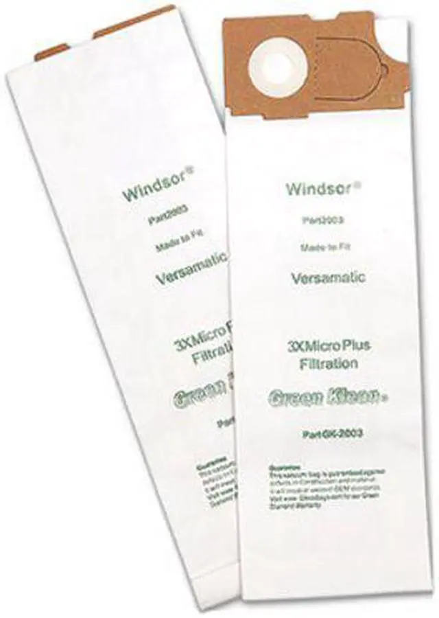 Alt view image 2 of 3 - Replacement Vacuum Bags Fits AllStar Javelin/Triple S Prosense II/Windsor Versamatic 10/Pack GK2003P