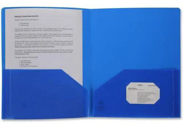 Alt view image 2 of 5 - Business Source 2-pocket Poly Portfolio