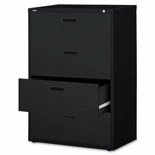 Alt view image 17 of 19 - Lorell Lateral File 4-Drawer 30"x18-5/8"x52-1/2" Black 60560
