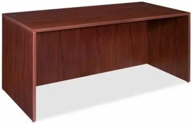 Alt view image 7 of 10 - Lorell Rectangular Desk Shell 72"x36"x29-1/2" Mahogany 69371