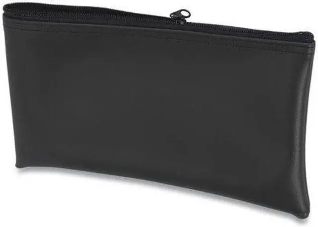 Alt view image 5 of 5 - Fabric Deposit Bag 6 x 11 x 1 Vinyl Black 530976