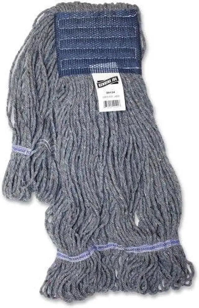 Alt view image 3 of 9 - Genuine Joe Earth Mop Mophead Refill Large Blue 20124