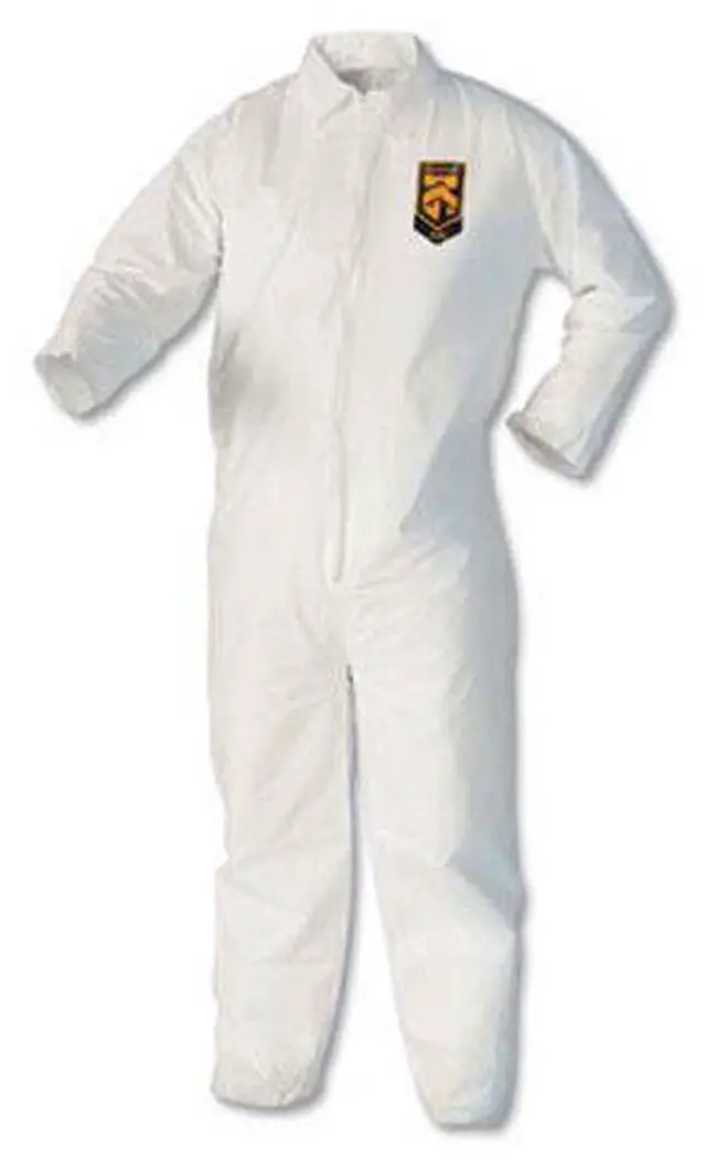 Alt view image 3 of 3 - KleenGuard KCC 44303 A40 Coveralls - White - Large - 25/Carton
