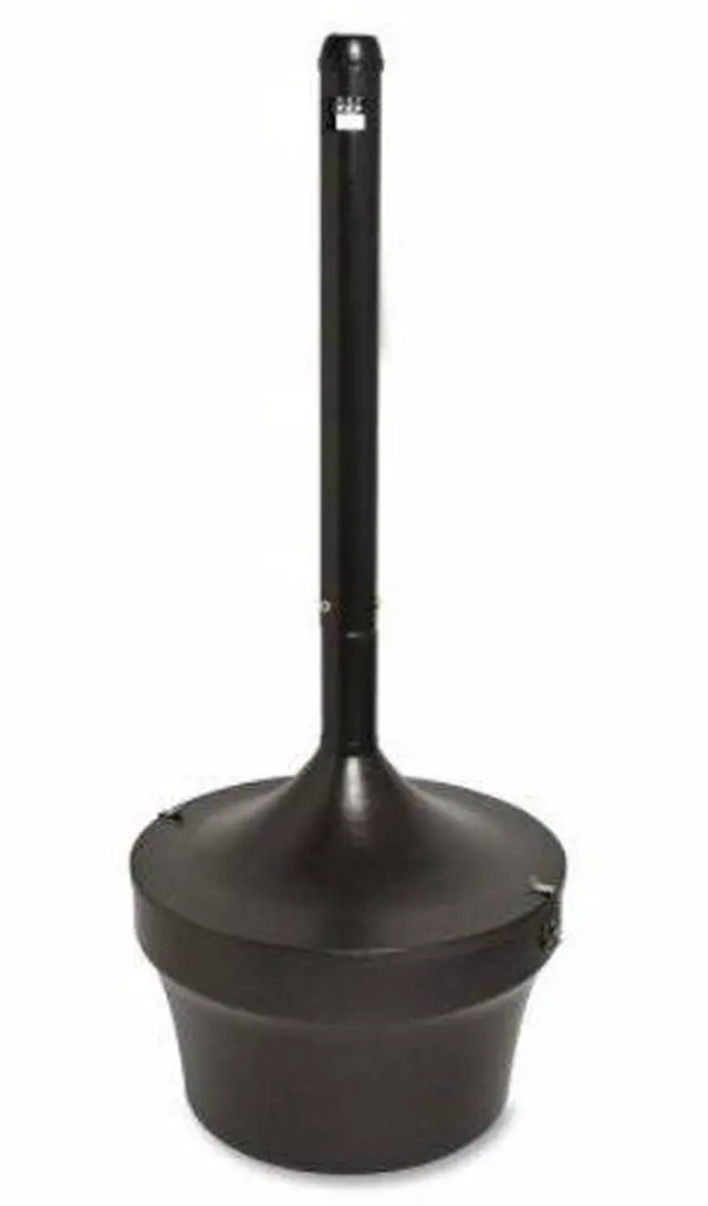 Alt view image 7 of 7 - Genuine Joe Capped Tube Smoking Receptacle - Galvanized Steel - Bronze