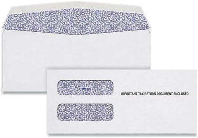 Main image of Tops Wht 1099 Double Window Envelope, Gummed Cls, 3.75 x 8.75, 24/PK (TOP22223)