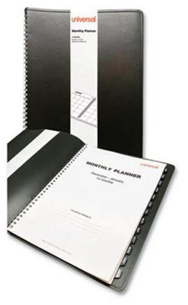 Alt view image 13 of 16 - Universal Monthly Planner 11 x 8 Black 2022 71001