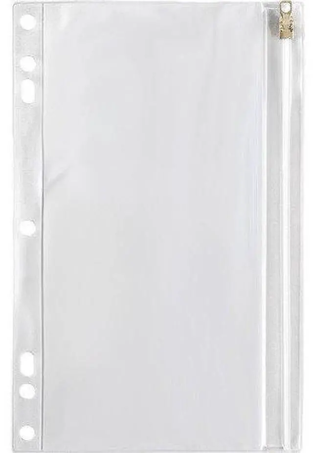 Alt view image 2 of 2 - Business Source Punched Economy Binder Pocket - 9.5" Height x 6" Width - 7 x Holes - Ring Binder - Clear - Plastic - 24