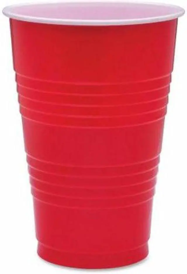 Alt view image 8 of 8 - Genuine Joe Party Cups 16oz. 50PK Red 11251