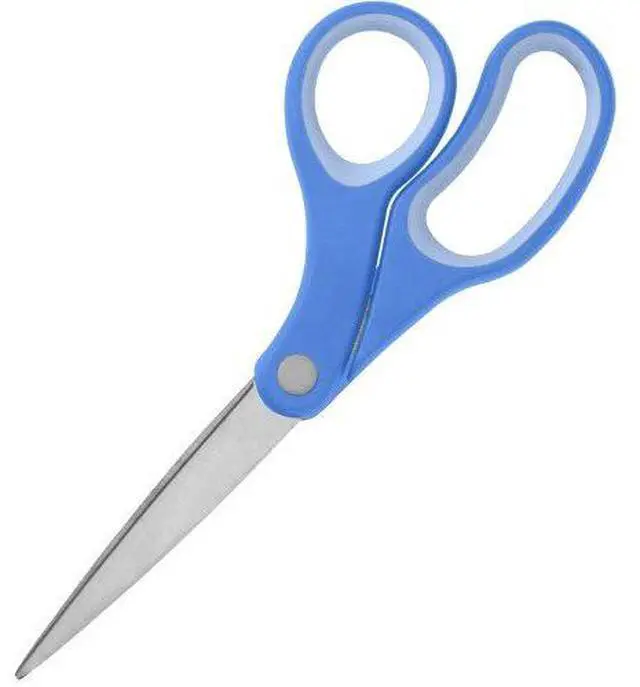 Alt view image 2 of 9 - Sparco Scissors Bent 8" Rubber Handle Blue 39043