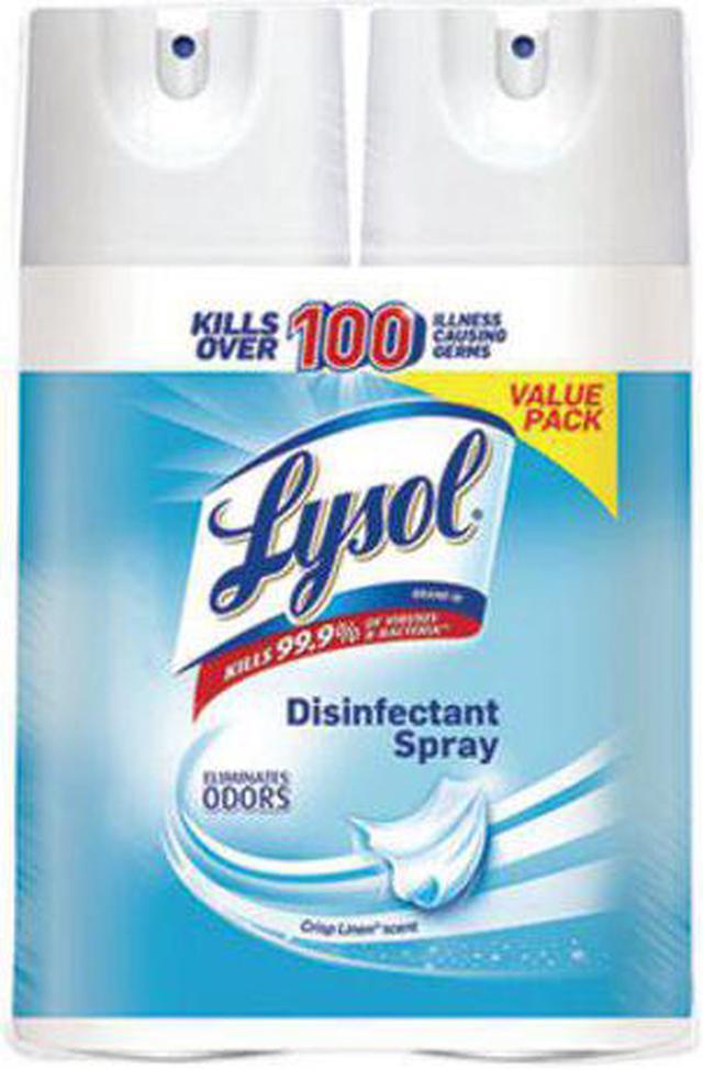 Alt view image 4 of 5 - Lysol Disinfectant Spray Crisp Linen 12.5 oz Aerosol 2/Pack 89946PK