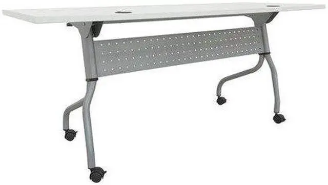 Alt view image 5 of 5 - Lorell 60743 White Laminate Flip Top Training Table