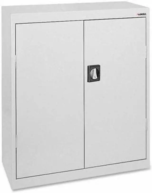 Alt view image 6 of 7 - Lorell Steel Storage Cabinets 36"x18"x42" Light Gray 41303