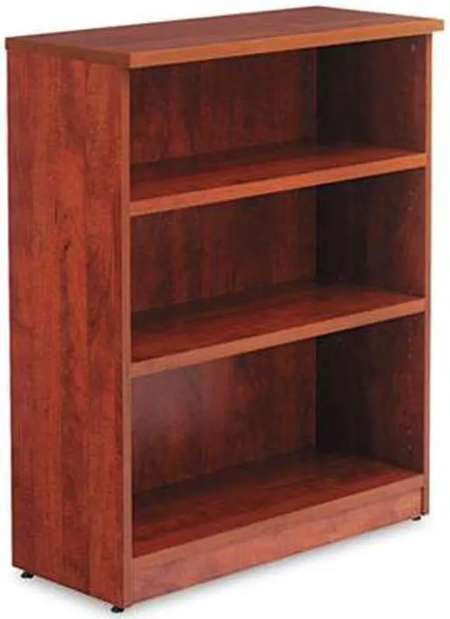 Alt view image 12 of 15 - Alera Valencia Series Bookcase, Three-Shelf, 31 3/4w x 14d x 39 3/8h, Med Cherry