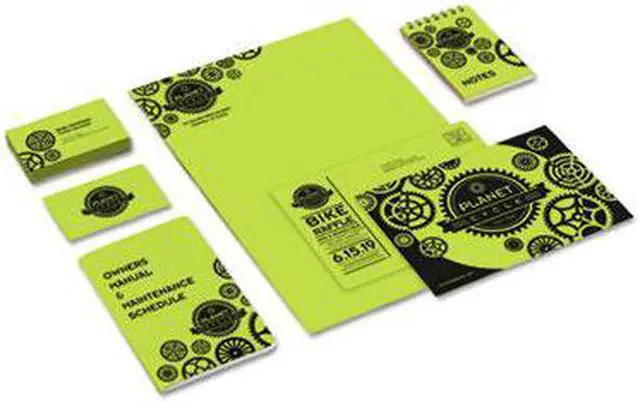 Alt view image 7 of 11 - Wausa WAU21869 - Neenah Paper Astrobrights Colored Card Stock, 65 lb., 8-1/2 x 11, Vulcan Green, 250 Sheets