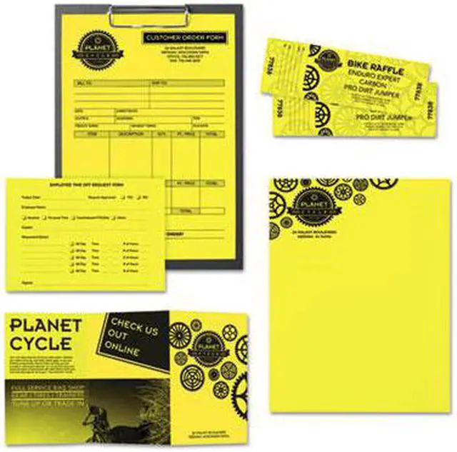 Alt view image 7 of 12 - Neenah Paper Astrobrights Colored Paper 24lb 8-1/2 x 11 Lift-Off Lemon 500 Sheets/Ream 21011