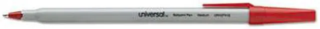 Alt view image 6 of 13 - UNIVERSAL Economy Ballpoint Stick Oil-Based Pen Red Ink Medium Dozen 27412