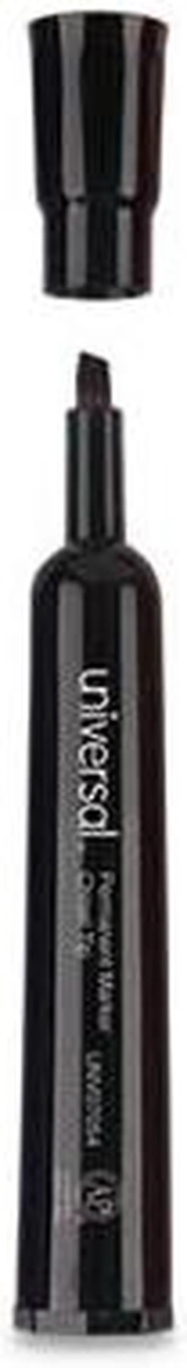 Alt view image 9 of 16 - Universal Chisel Tip Permanent Marker Chisel Black 60 per pack 07054