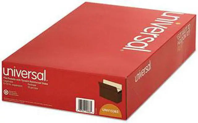 Alt view image 4 of 8 - UNIVERSAL 5 1/4 Inch Expansion File Pockets Straight Legal Redrope/Manila 10/Box