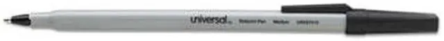 Alt view image 6 of 12 - UNIVERSAL Economy Ballpoint Stick Oil-Based Pen Black Ink Medium Dozen 27410