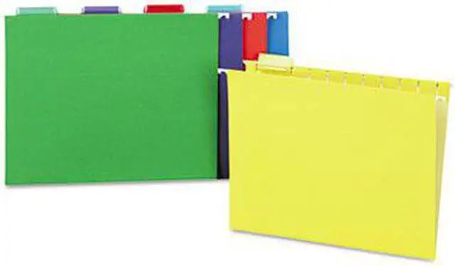Alt view image 4 of 4 - Hanging File Folders, 1/5 Tab, 11 Point, Letter, Assorted Colors, 25/B