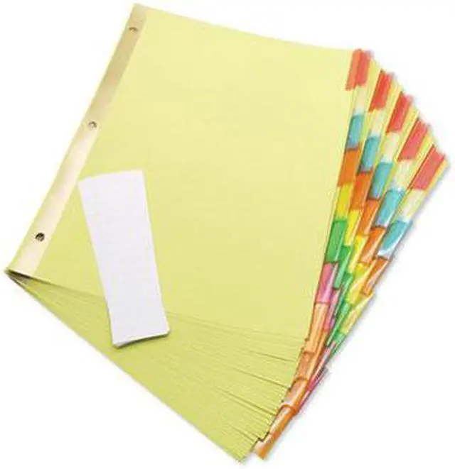 Alt view image 4 of 6 - Universal Extended Indexes Assorted Color Eight-Tab Letter Buff Six Sets per Box (AZRUNV21876)