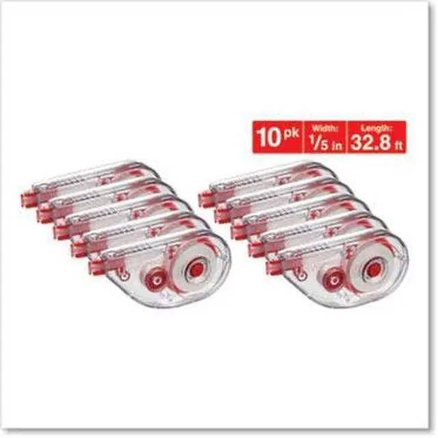 Alt view image 10 of 18 - Universal Side-Application Correction Tape Non-Refillable 1/5" x 393" 10/Pack 75612