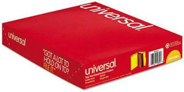 Alt view image 4 of 7 - Pressboard Classification Folders, Letter, Six-Section, Yellow, 10/Box