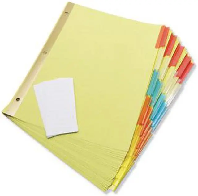 Alt view image 4 of 6 - UNIVERSAL Extended Insert Indexes Assorted Color 5-Tab Letter Buff 6 Sets/Box 21874