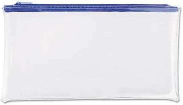 Alt view image 7 of 13 - Zippered Wallets/Cases, 11 x 6, Clear/Blue, 2/Pack 69025