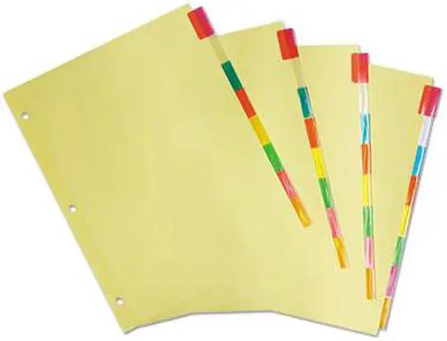 Alt view image 5 of 12 - UNIVERSAL Economical Insertable Index Multicolor Tabs 8-Tab Letter Buff 24 Sets