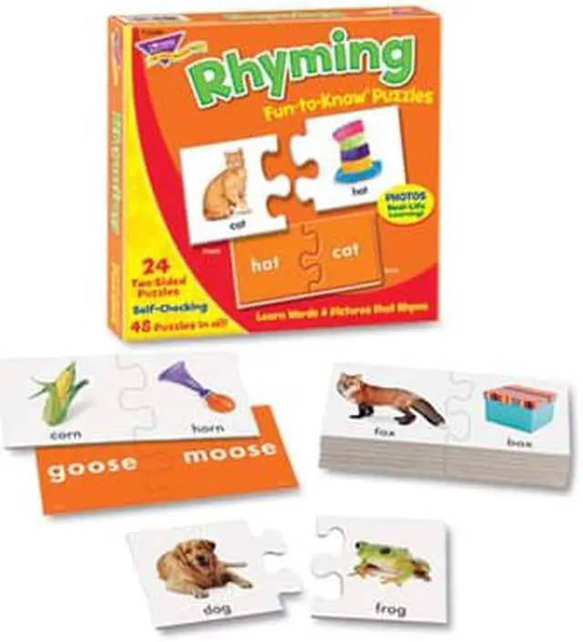 Alt view image 13 of 13 - Trend Enterprises Trend Fun-To-Know Early Childhood Puzzles Rhyming T36009