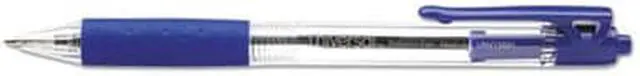 Alt view image 6 of 15 - UNIVERSAL Economy Retractable Ballpoint Pen Blue Ink Clear 1mm Dozen 15531