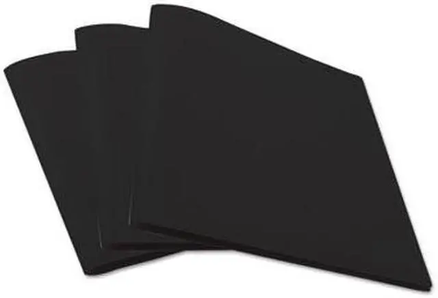 Alt view image 9 of 14 - Universal Two-Pocket Plastic Folders 11 x 8 1/2 Black 10/Pack 20540