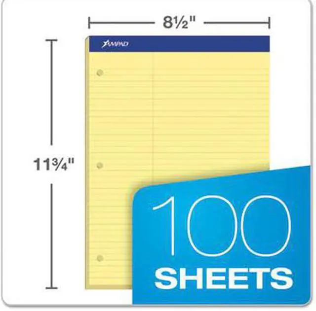 Alt view image 4 of 7 - Ampad Perforated 3HP Ruled Double Sheet Pads