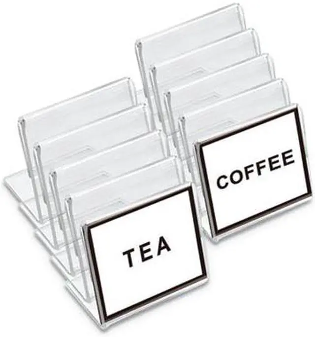 Alt view image 7 of 14 - Universal Mini Table-Top Sign 1 1/2" x 2" Clear 76861