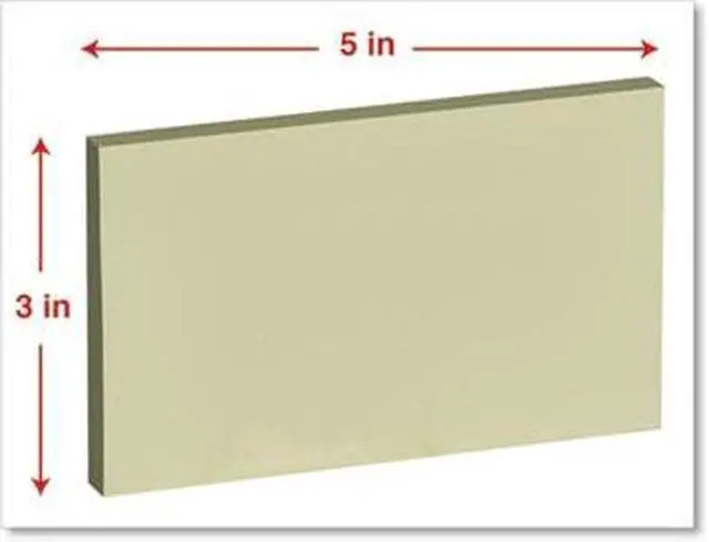 Alt view image 6 of 6 - Universal UNV35692 Self-Stick Note Pads, 3 x 5, Yellow, 100-Sheet, 18/Pack
