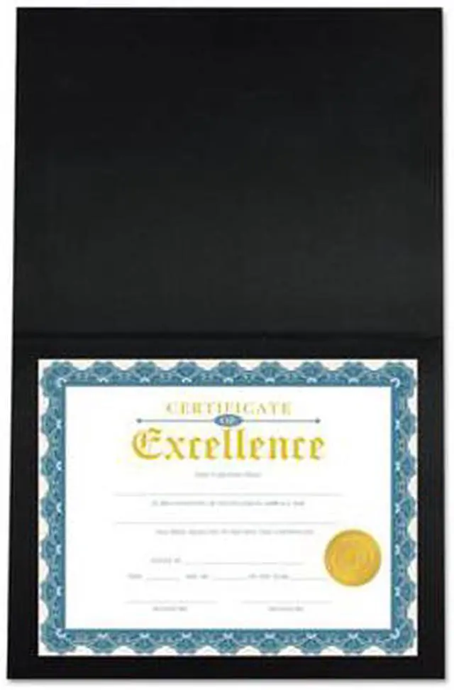Alt view image 6 of 12 - Universal Certificate/Document Cover 8 1/2 x 11 / 8 x 10 / A4 Black 6/PK 76895