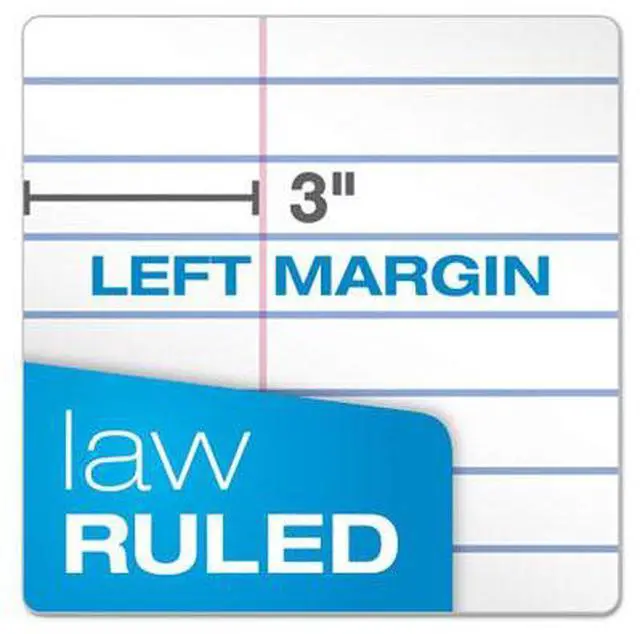 Alt view image 8 of 15 - Ampad Double Sheets Pad Law Rule 8 1/2 x 11 3/4 White 100 Sheets 20345