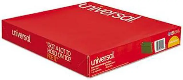 Alt view image 9 of 13 - UNIVERSAL One Inch Box Bottom Hanging Folder Pressboard Letter Standard Green 25